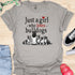 Just a girl who loves bulldogs - V1 - Girl with Dogs T-Shirt